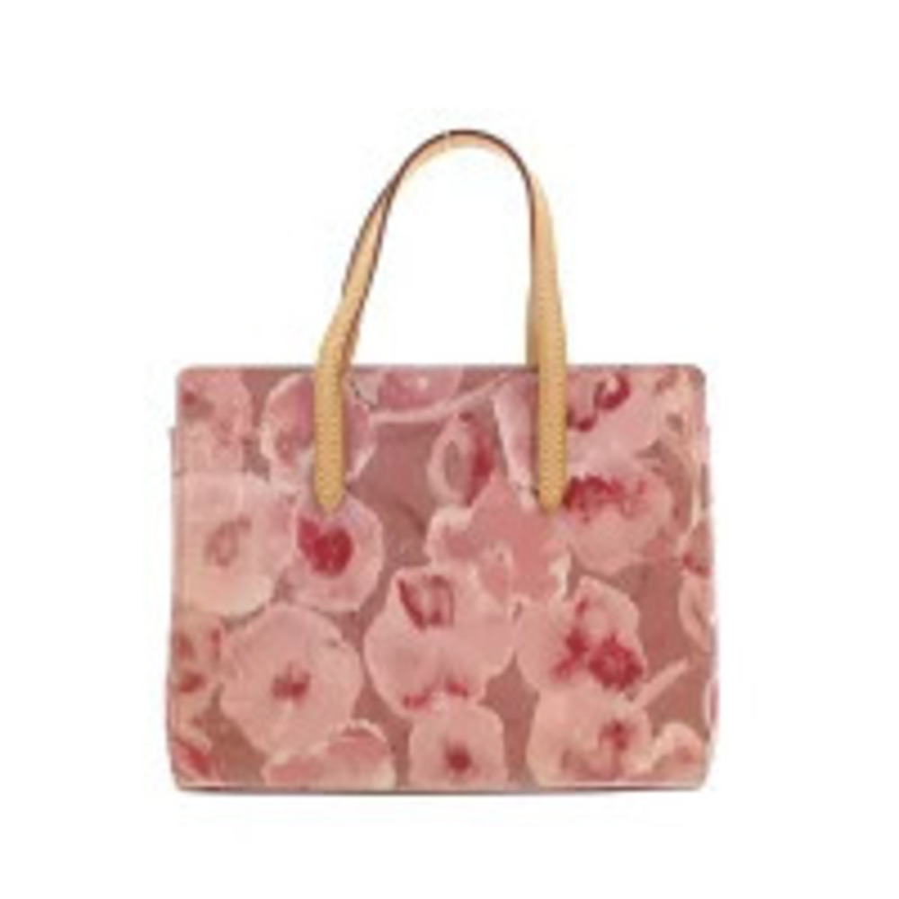 Louis Vuitton Vernis Catalina Handbag Ikat Flower Rose Pink Velour Bag
